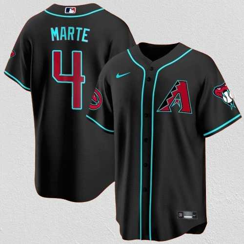 Mens Arizona Diamondbacks #4 Ketel Marte 2024 Cool Base Stitched Jersey Dzhi